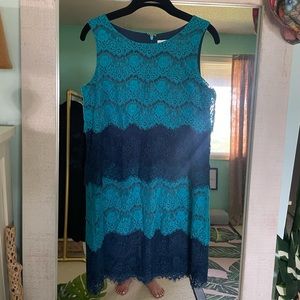 Lace shift dress